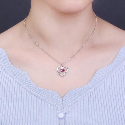 Forever Together Engraved Birthstone Necklace