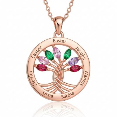 Personalized  Family 925 Silver Family Necklace