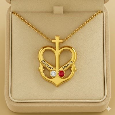Camargue Cross  Dainty Anchor Cross  Faith Hope Love Jewelry