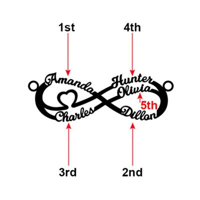 Personalized Infinity Name Necklace Sterling Silver