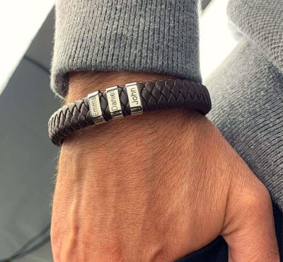 Personalized  men leather High-end  bracelet