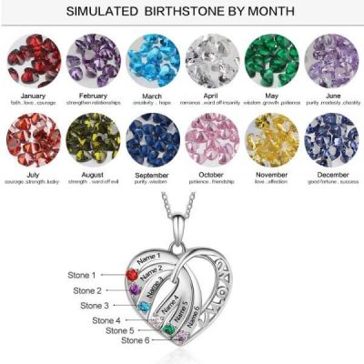 [2021 Hot Sale] Gifts for Mom 925 Sterling Silver Birthstone Necklace