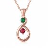 Eternal Bond – Personalized Infinity Birthstone Necklace