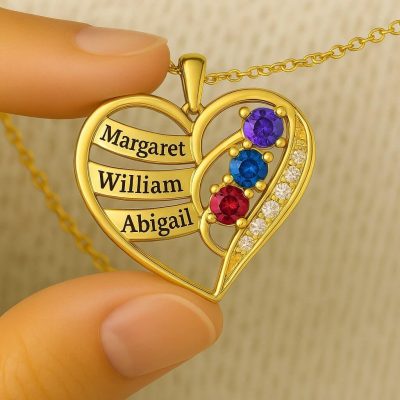 Personalized New artwork 925 Silver Family Necklace