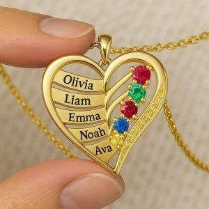 Personalized New artwork 925 Silver Family Necklace