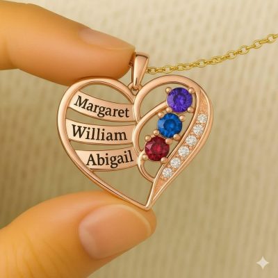 Personalized New artwork 925 Silver Family Necklace