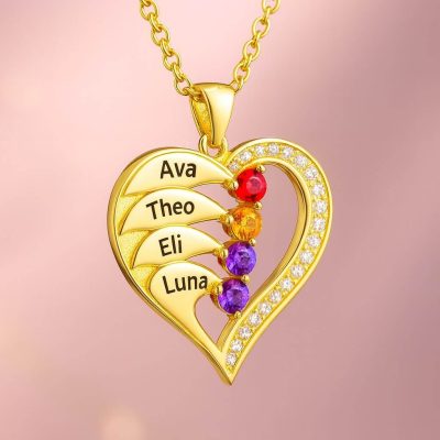 new4-name-main2.jpg Newest Heart Birthstone Necklaces in 925 Sterling Silver